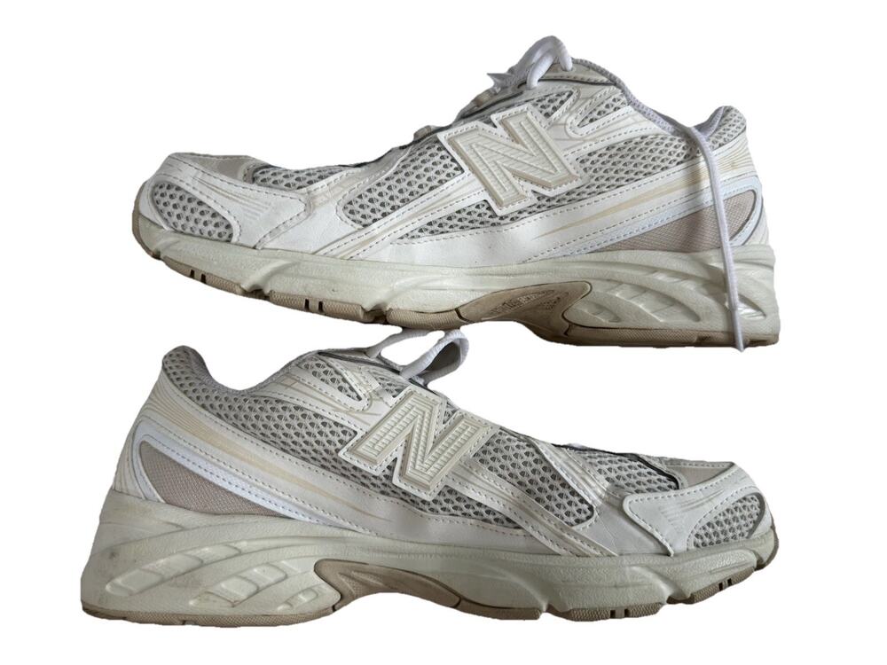 New Balance 740v2 Men’s Lace-Up Low Top Mesh Sneakers Bisque/Angora White Beige